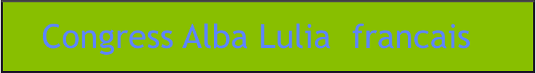 Congress Alba Lulia  francais